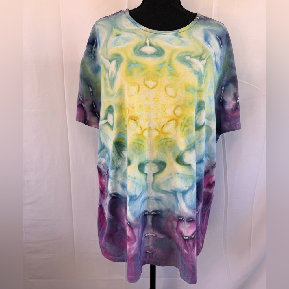 Hand Dyed Tie Dye T Shirt Size XXL